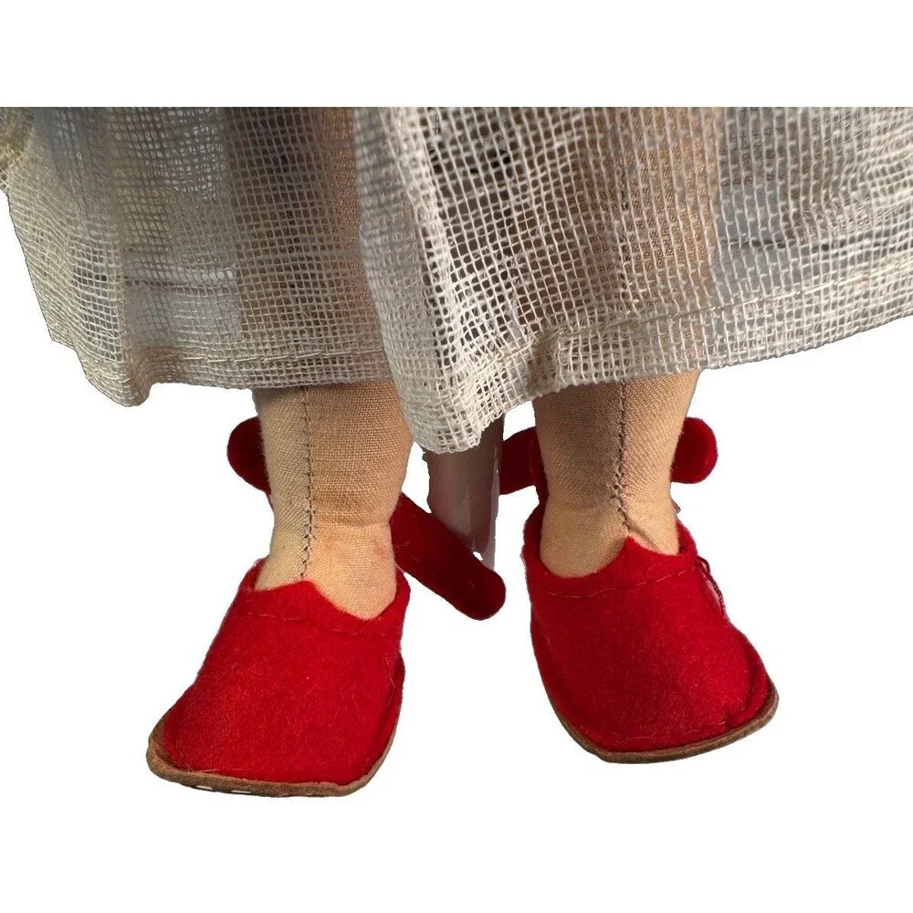 Vintage 1930s 1940s Italian Lenci Style Pressed Cloth Felt Costume Doll 10